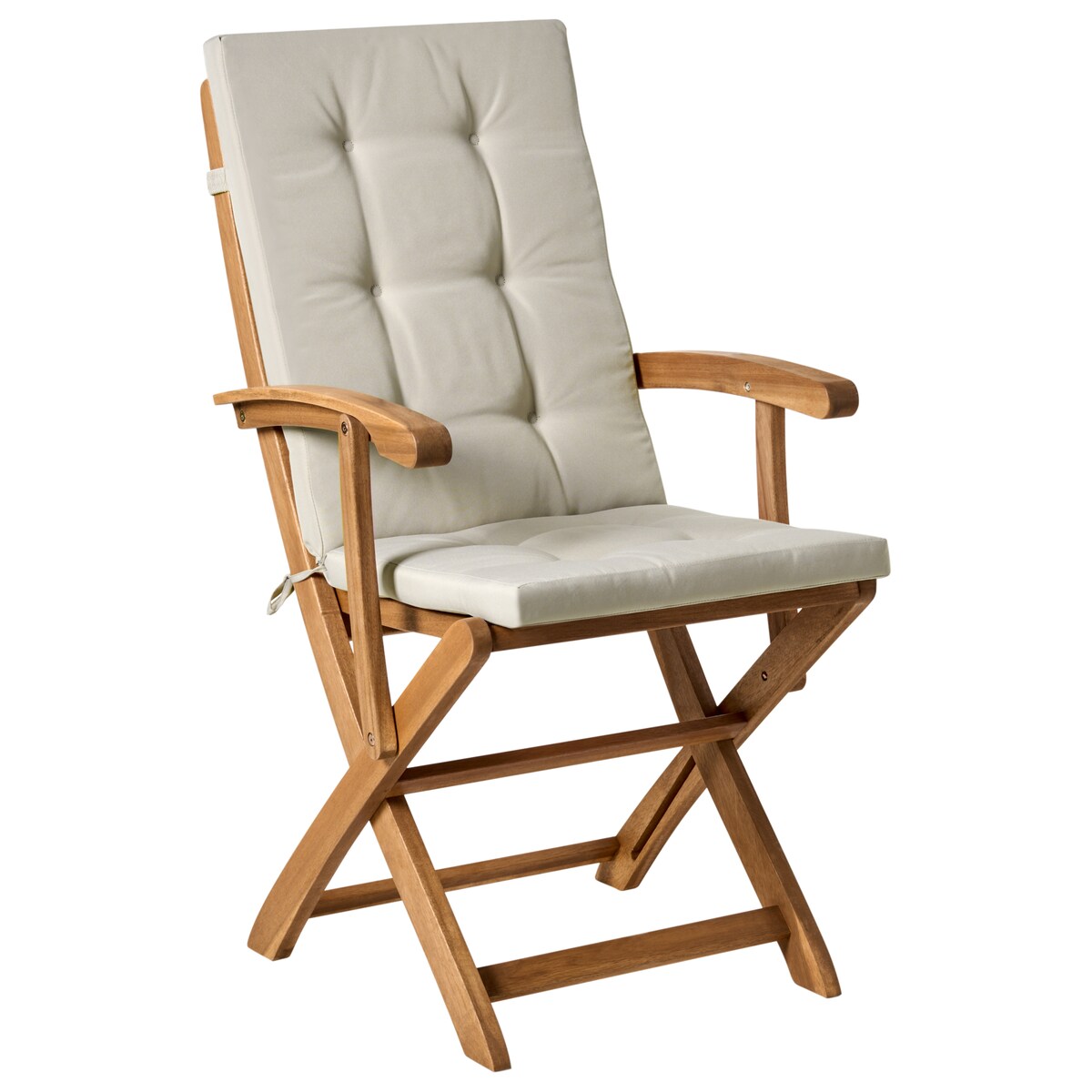 Zestaw ogrodowy dla 8 osób MAUI PREMIUM Beżowoszary Drewno akacjowe