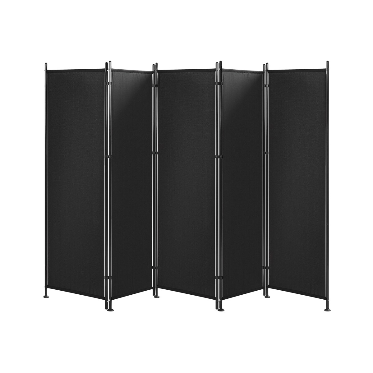 5-panelowy składany parawan pokojowy 270 x 170 cm czarny NARNI