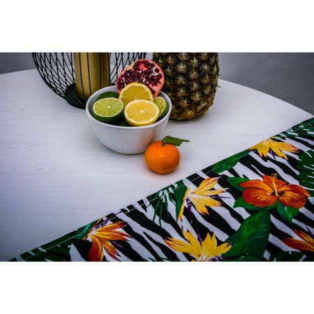 Konsimo MONTERI Serweta, zielony/biały/czarny/pomarańczowy