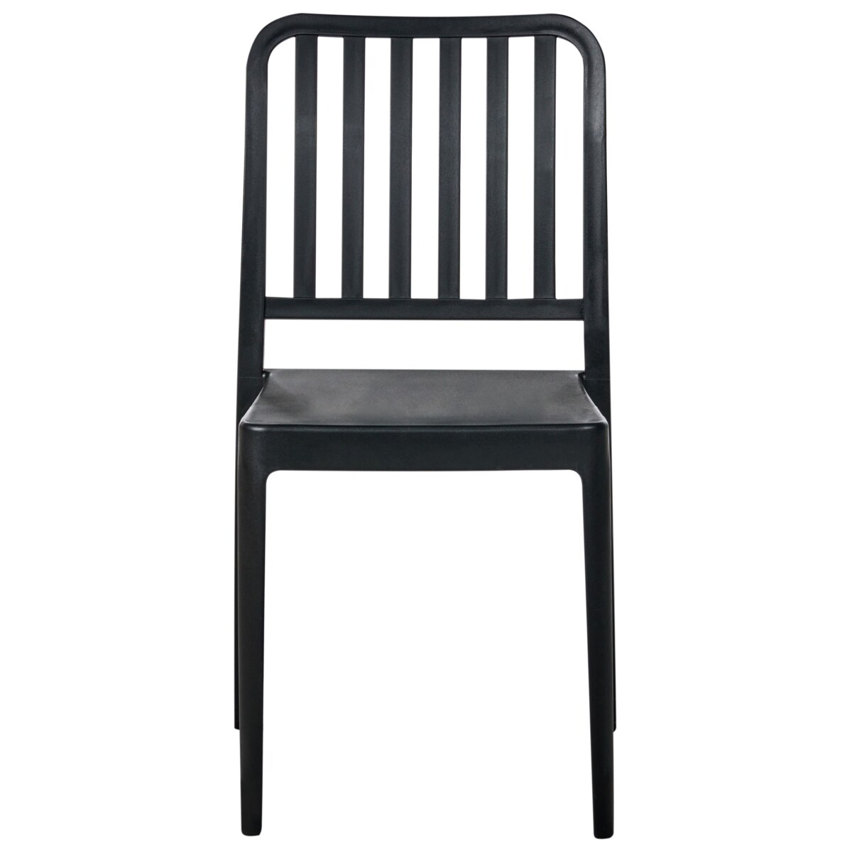 Zestaw 4 krzeseł ogrodowych SERSALE Materiał syntetyczny Czarny