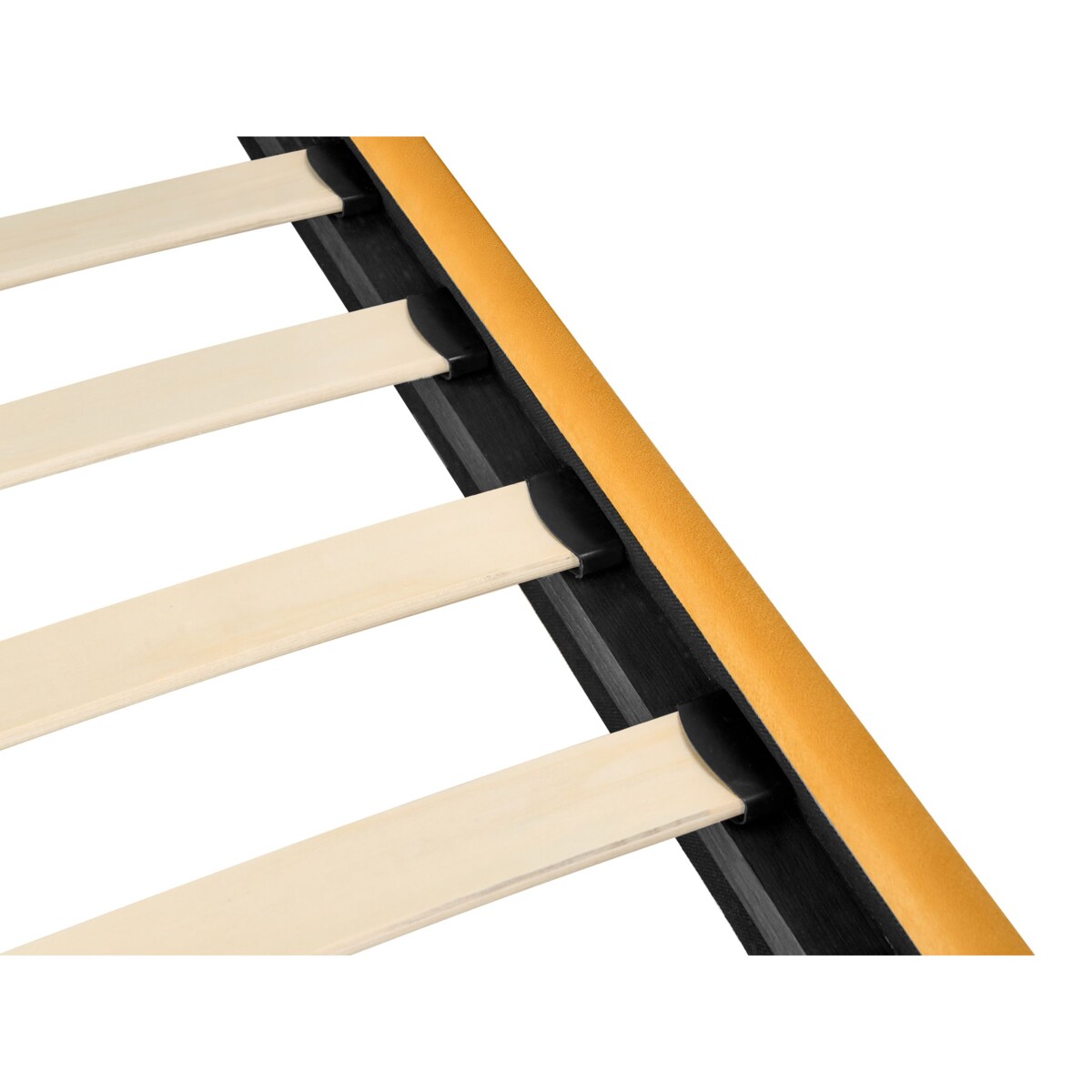 Łóżko Welur FLAYAT 120 x 200 cm Żółty