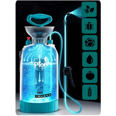 Opryskiwacz ciśnieniowy ręczny Plonos PL-605 ogrodowy 5l z regulowaną lanca dysza