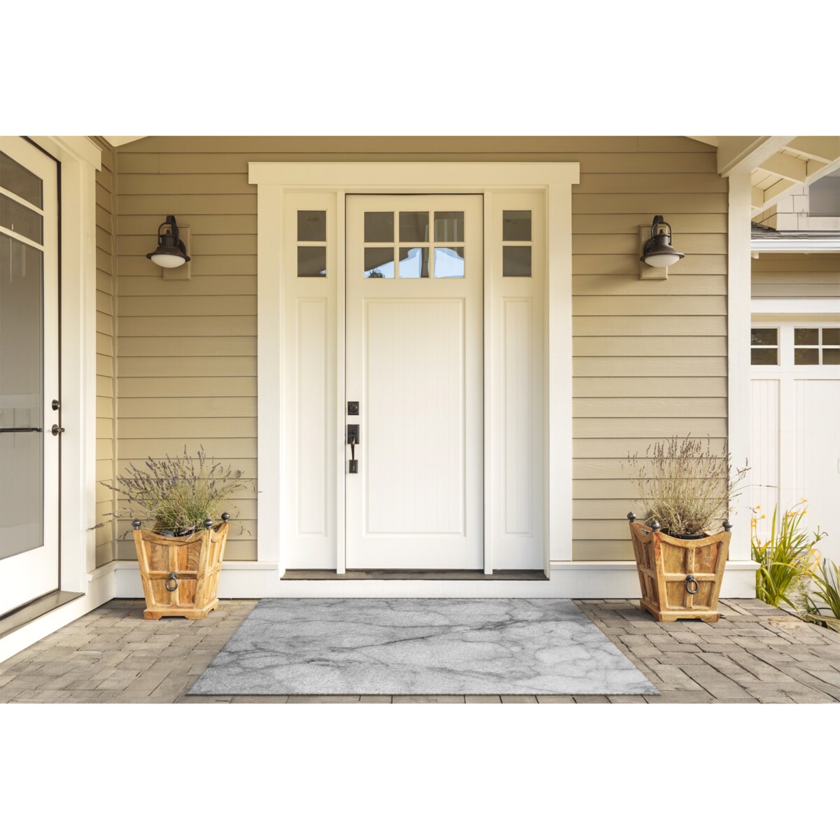 Wycieraczka zewnętrzna XXL Biały marmur 150x100cm