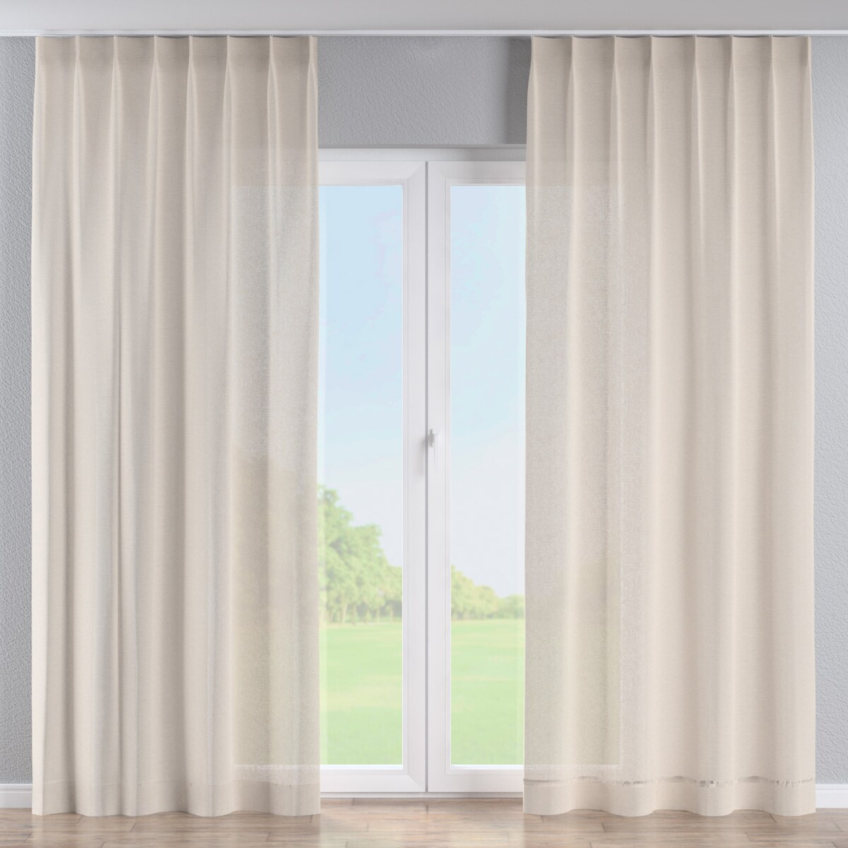 Zasłona na haczykach flex pojedynczych 130x245 beżowy