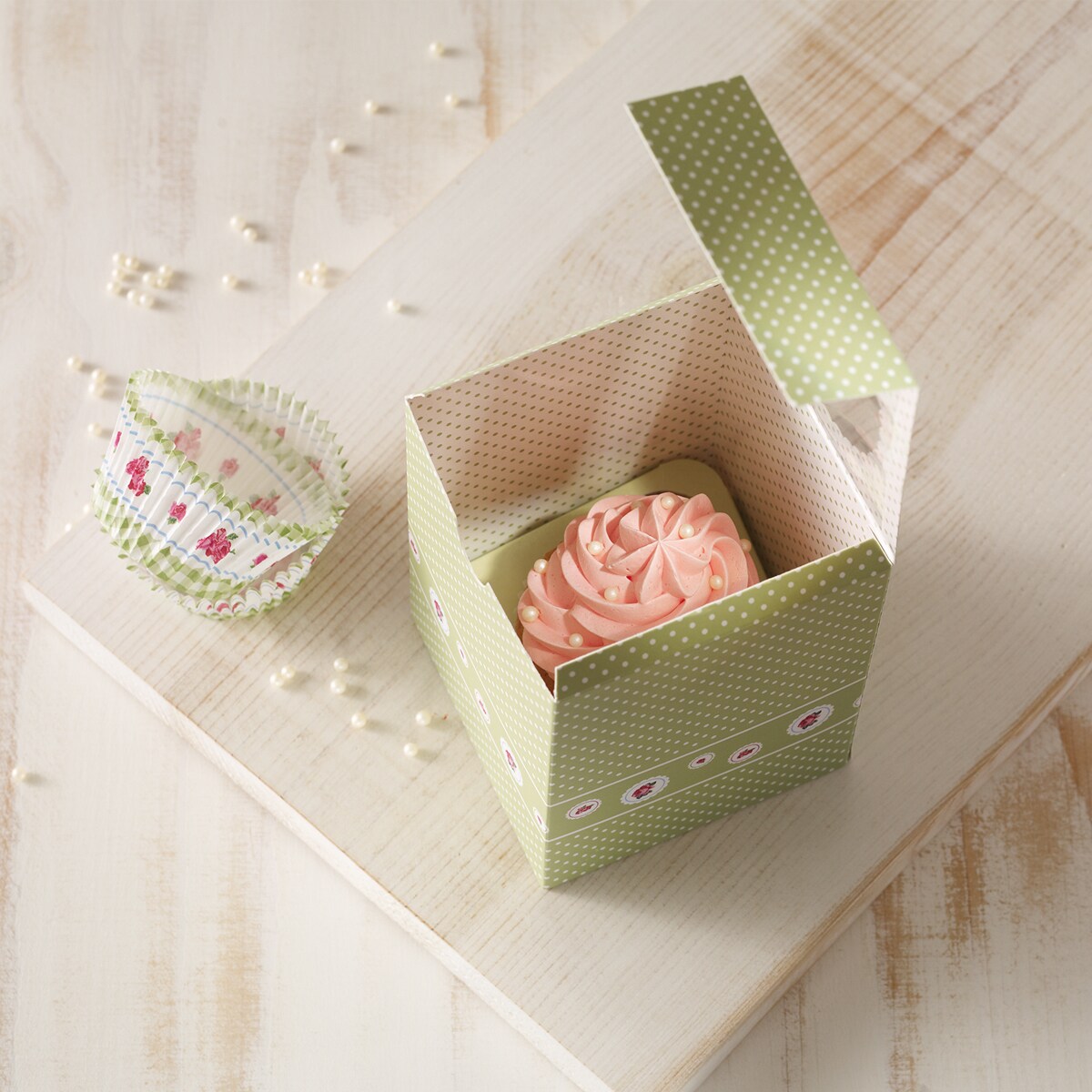 Pudełka prezentowe COTTAGE GARDEN na 1 cupcake - 2 szt. / Birkmann