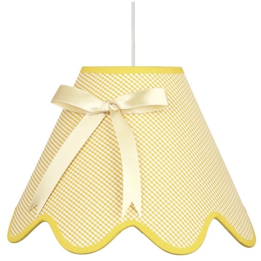 Lampa wisząca Candellux LOLA 31-04673 z abażurem i kokardą, pastelowa do sypialni i pokoju dziecięcego