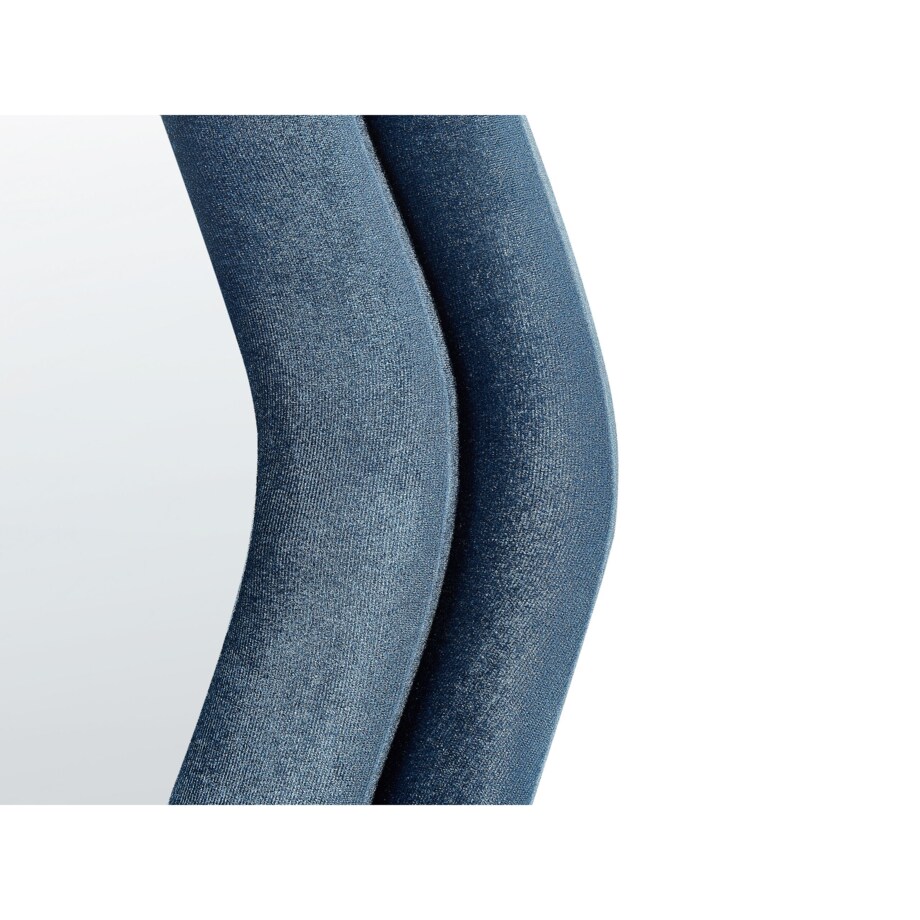 Lustro ścienne welurowe 57 x 160 cm niebieskie LACS