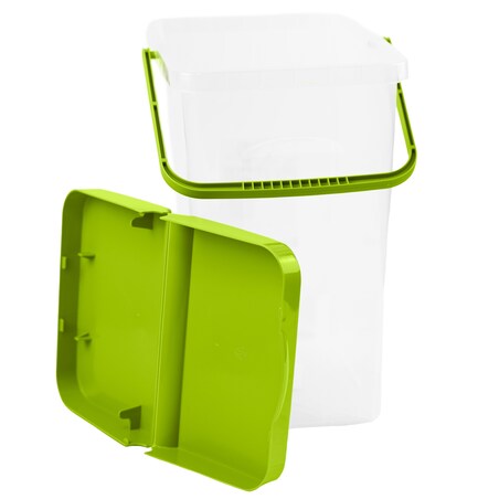 Pojemnik Plastikowy Na Karmę Proszek Z Klapą Pokrywką 10 L Zielony