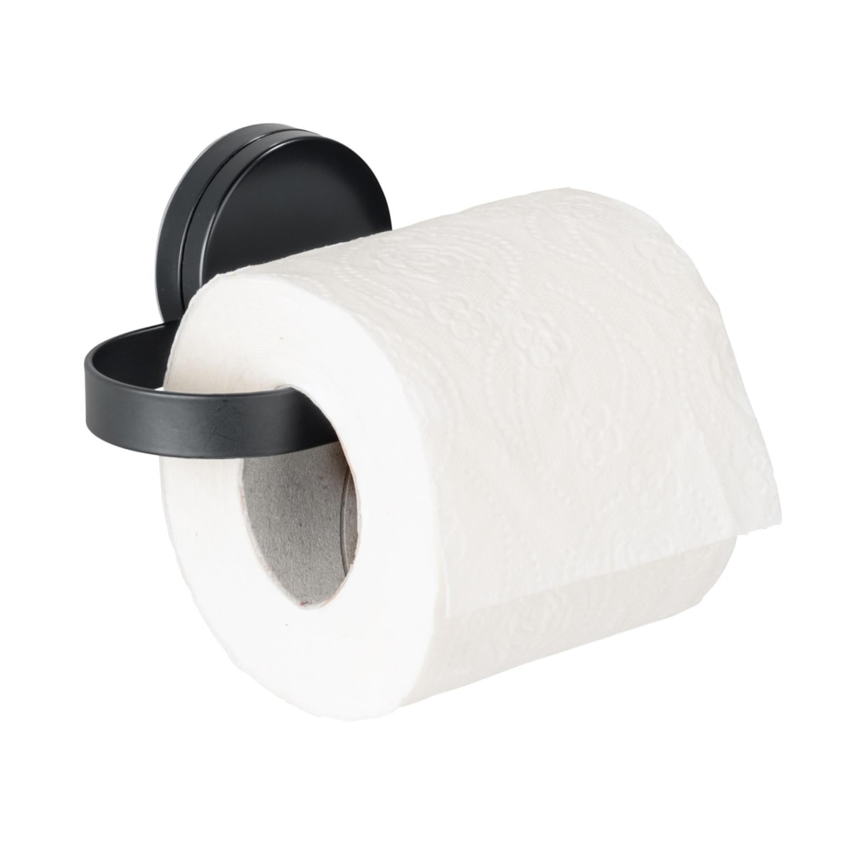 Uchwyt na papier toaletowy PAVIA Static-Loc, WENKO, kolor czarny