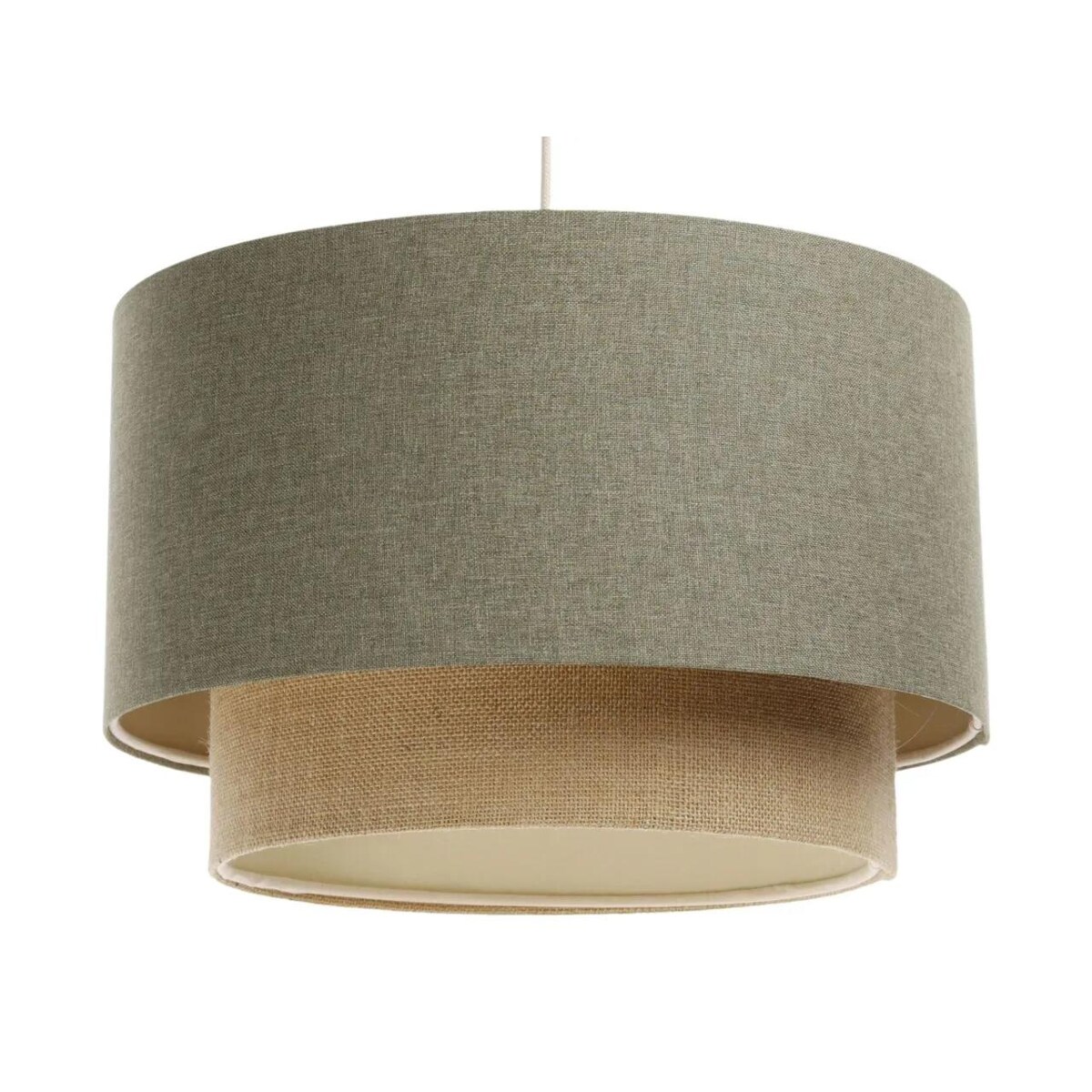 Lampa wisząca ERUTAN DOUBLE 40 zielona/beżowa