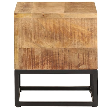 vidaXL Stolik boczny, 30x30x33 cm, surowe drewno mango
