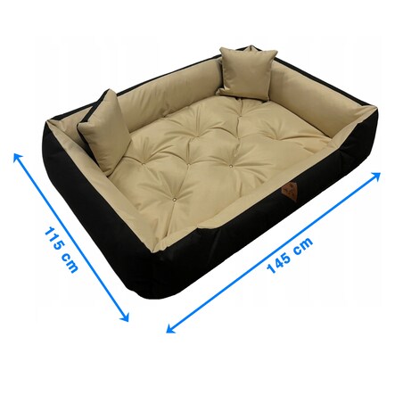 Legowisko Dla Psa Kanapa Posłanie 145X115 Cm Wodoodporne Poduszki Pikowane Beżowe
