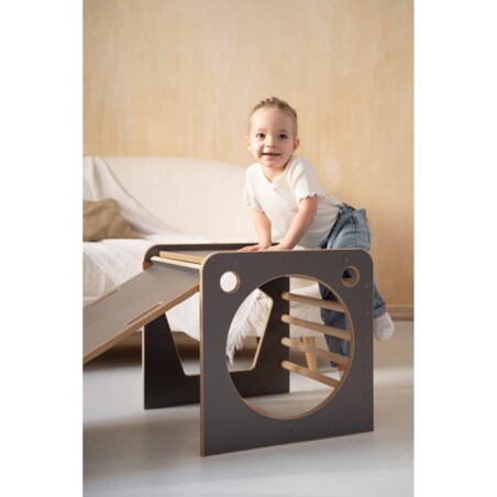 Kostka Wielozadaniowa + MAŁA zjeżdżalnia CHMURKI - szara