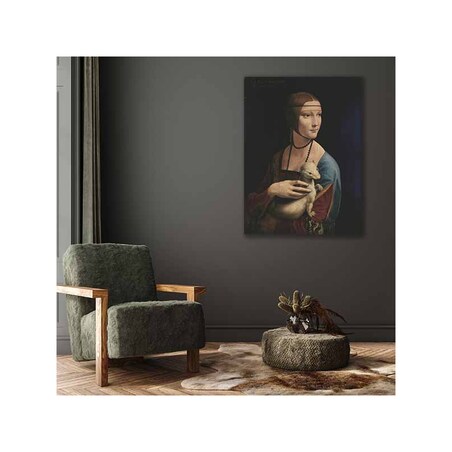 obraz Dama z gronostajem Leonardo da Vinci 40cm x 55cm