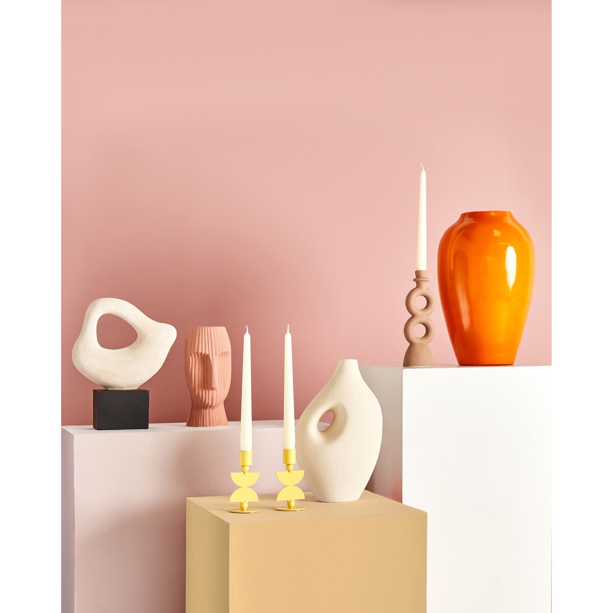 Wazon na kwiaty TERRASA Ceramika 39 cm Pomarańczowy