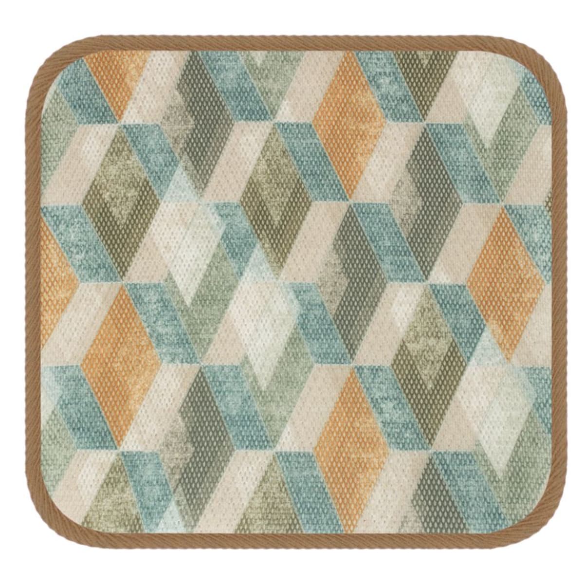 Wodoodporna poduszka na krzesło i meble ogrodowe 40x40 beżowa romby