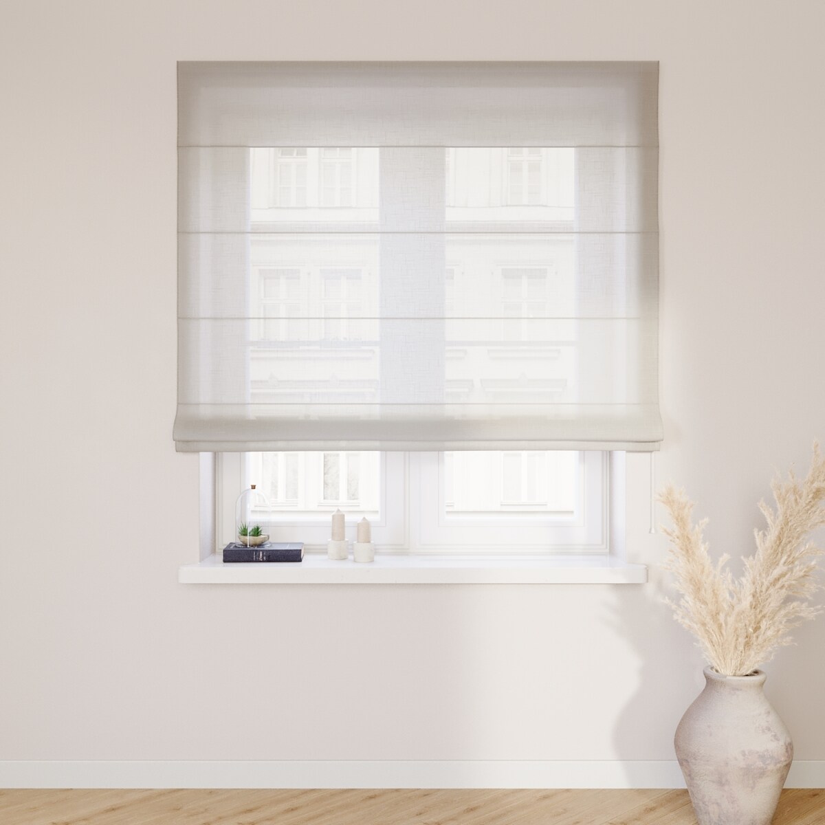 Roleta rzymska Capri 160x170 prześwitujący ecru