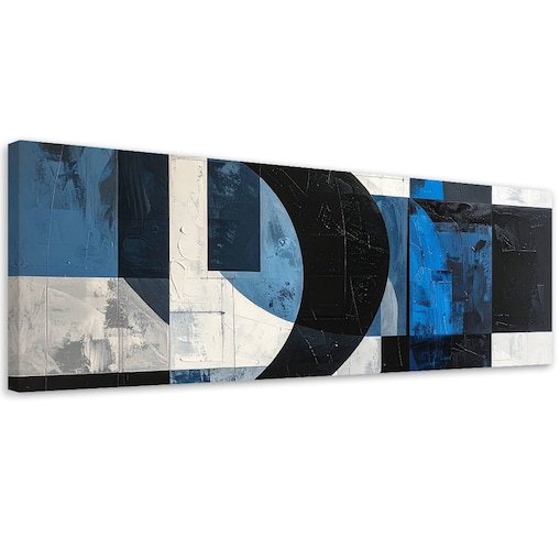 Obraz do salonu sypialni biura, Abstrakcja nowoczesna tekstura niebieski