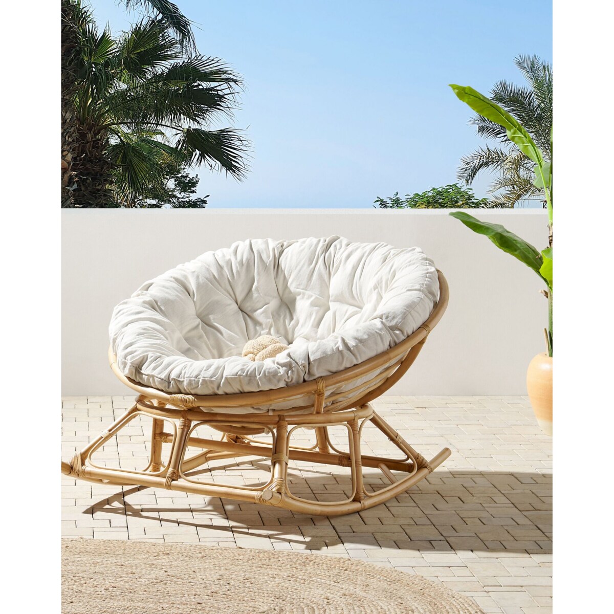 Krzesło ogrodowe Rattan Jasnobeżowy ORVIETO