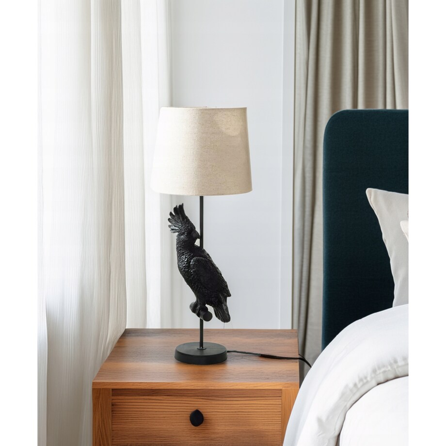 LAMPA PAPUGA STOŁOWA BIURKOWA NOCNA E27 50cm ptak dekoracyjna ozdoba