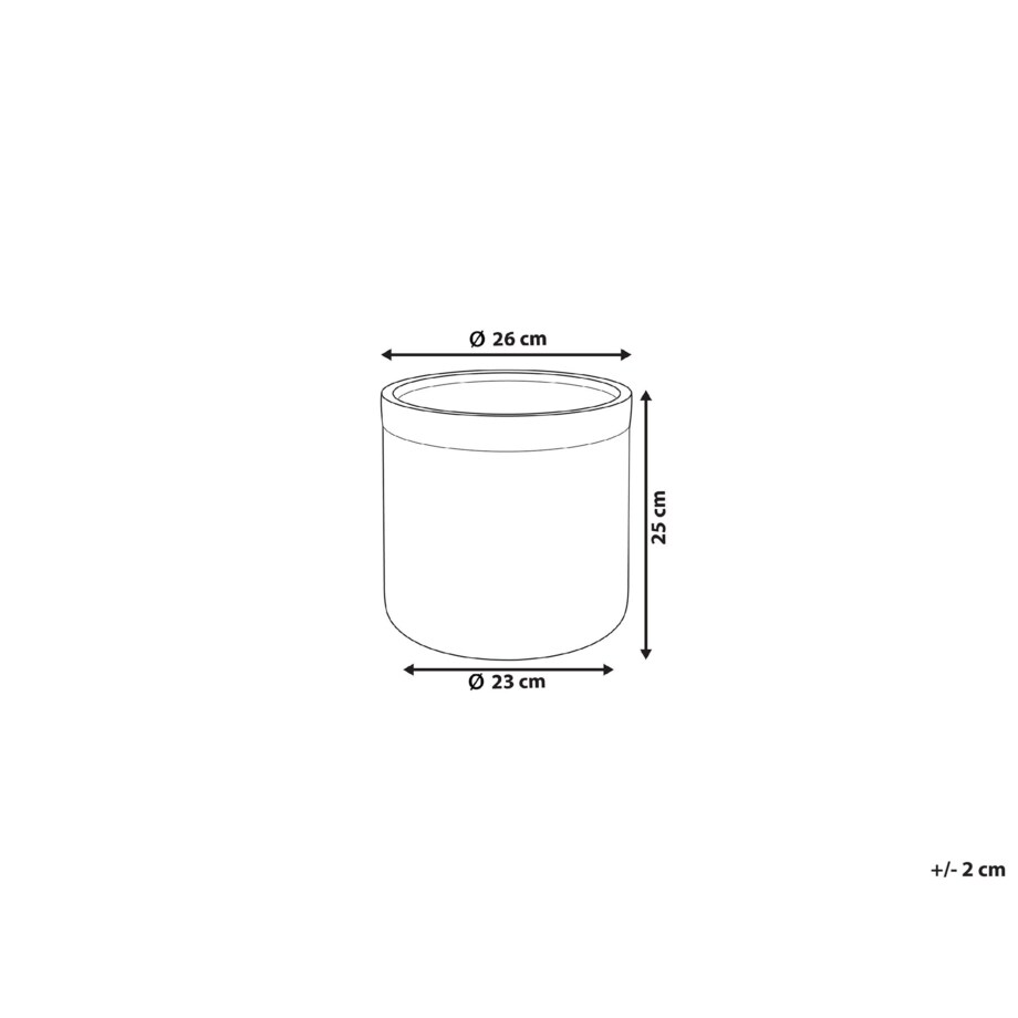 Doniczka 26 x 26 x 25 cm czarna SAMOS