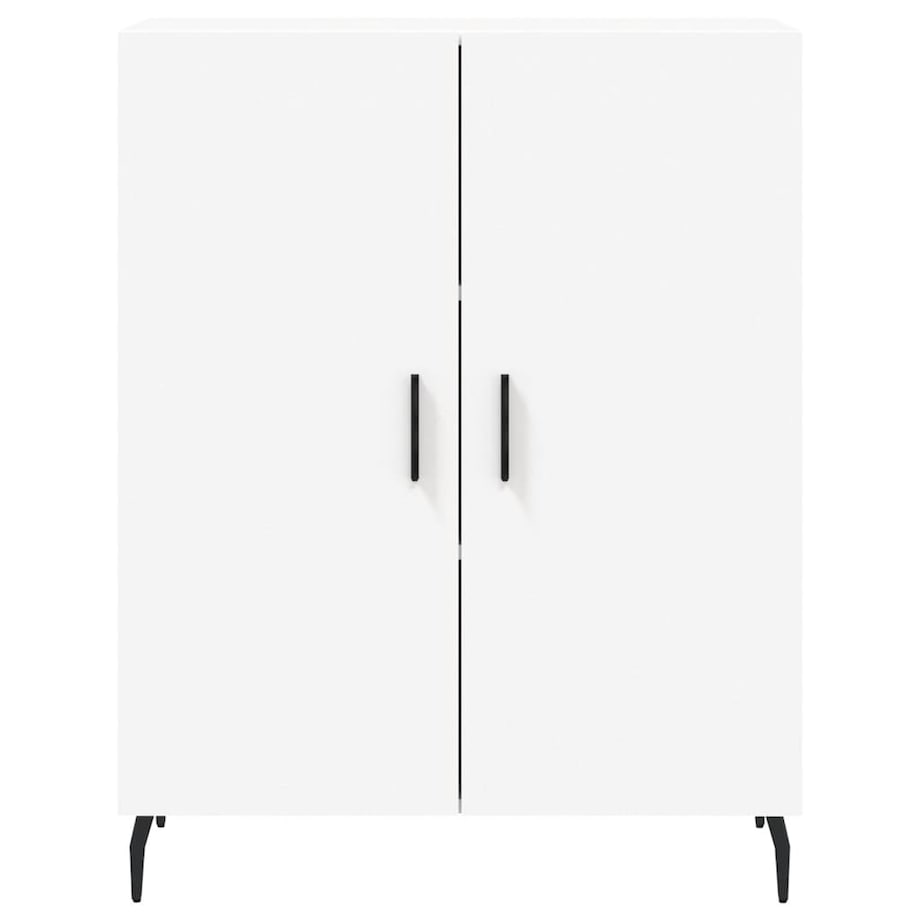 vidaXL Witrynka, biała, 69,5x34x180 cm, materiał drewnopochodny