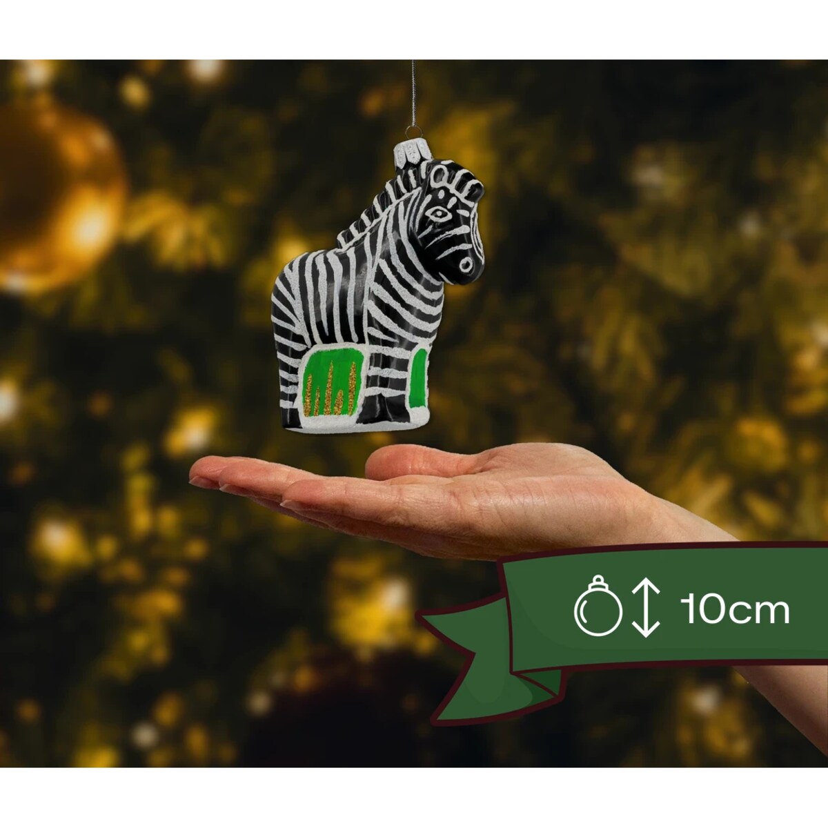 Bombka choinkowa szklana - Zebra