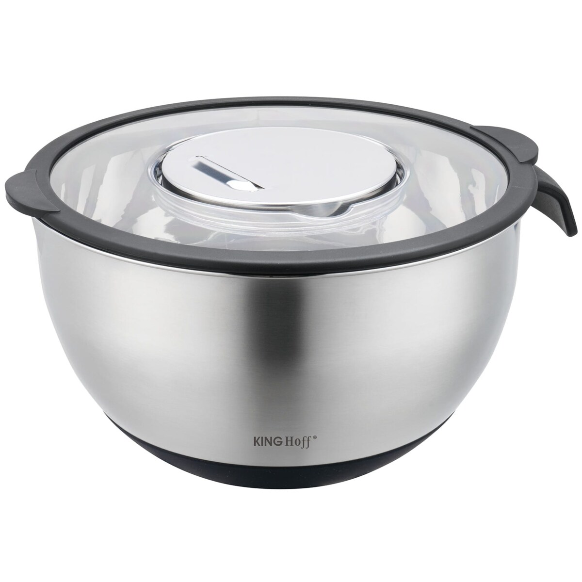 Miska kuchenna wielofunkcyjna z funkcją tarki do warzyw 24cm 5L 5 ele KINGHOFF szara