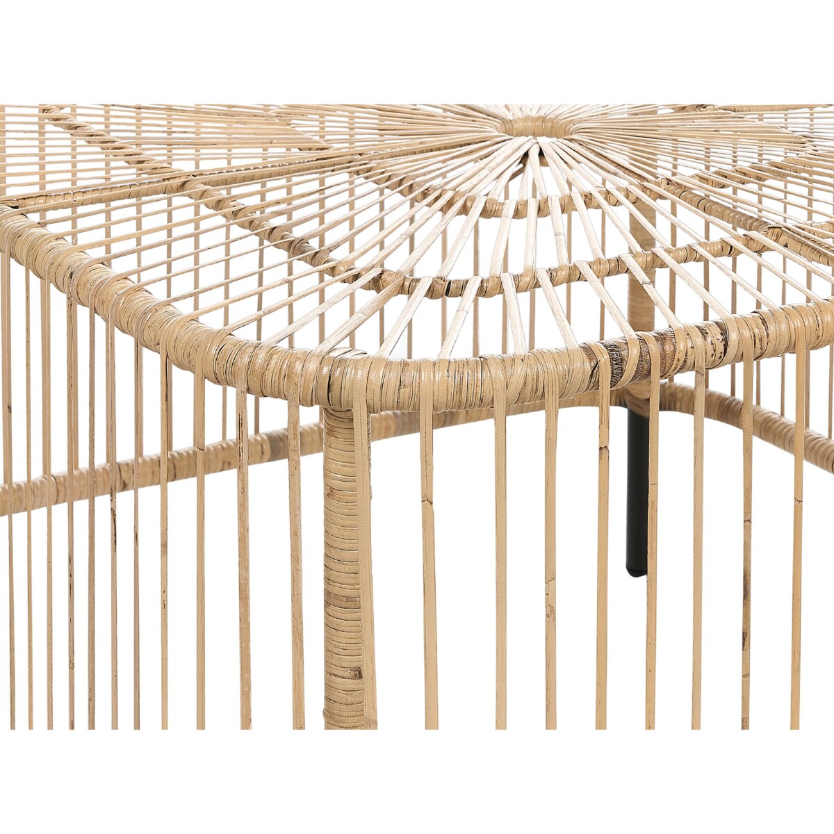 Stolik ogrodowy rattanowy 67 x 67 cm naturalny CESANTICO