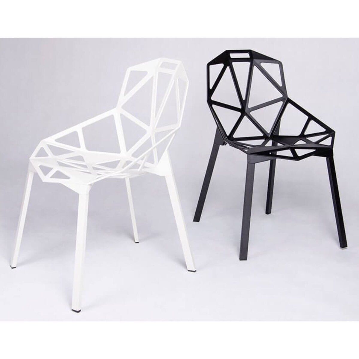 Ażurowe krzesło Split Premium DC-362.ALLBLACK King Home geometryczne czarne