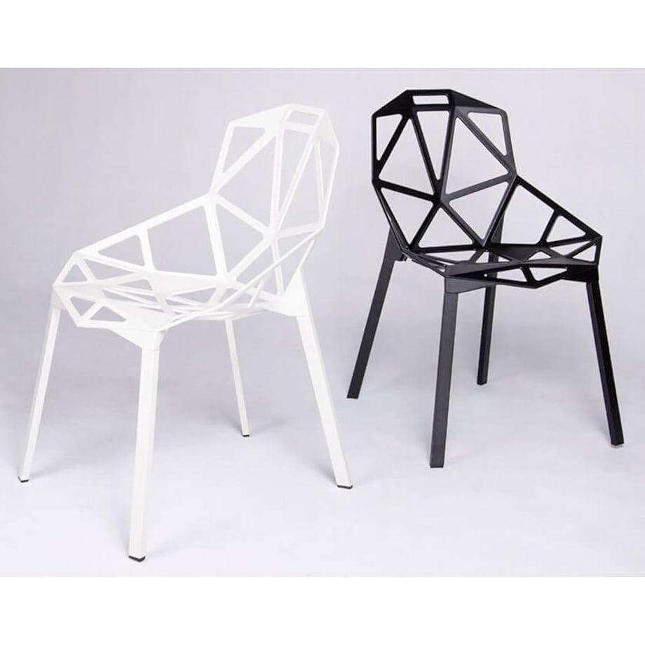 Ażurowe krzesło Split Premium DC-362.ALLBLACK King Home geometryczne czarne