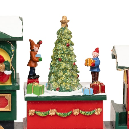 Dekoracja świąteczna z dźwiękiem i ruchoma - pociąg 17,5x9x38 cm TRENU