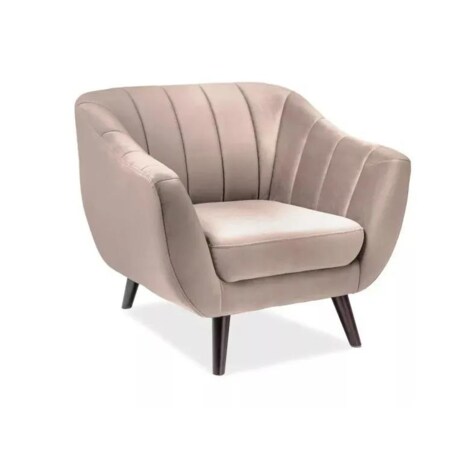 Fotel tapicerowany ELITE 1 VELVET beżowy