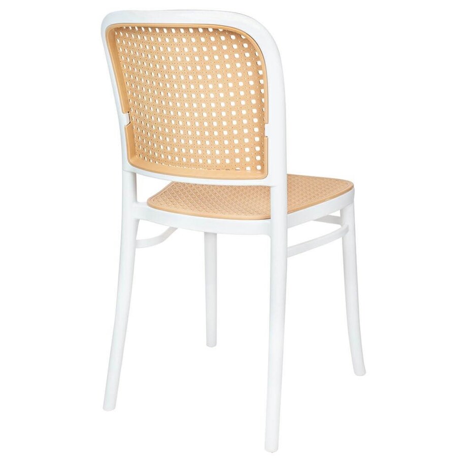 Krzesło kuchenne Wicky KH010100245 ażurowe białe ratan
