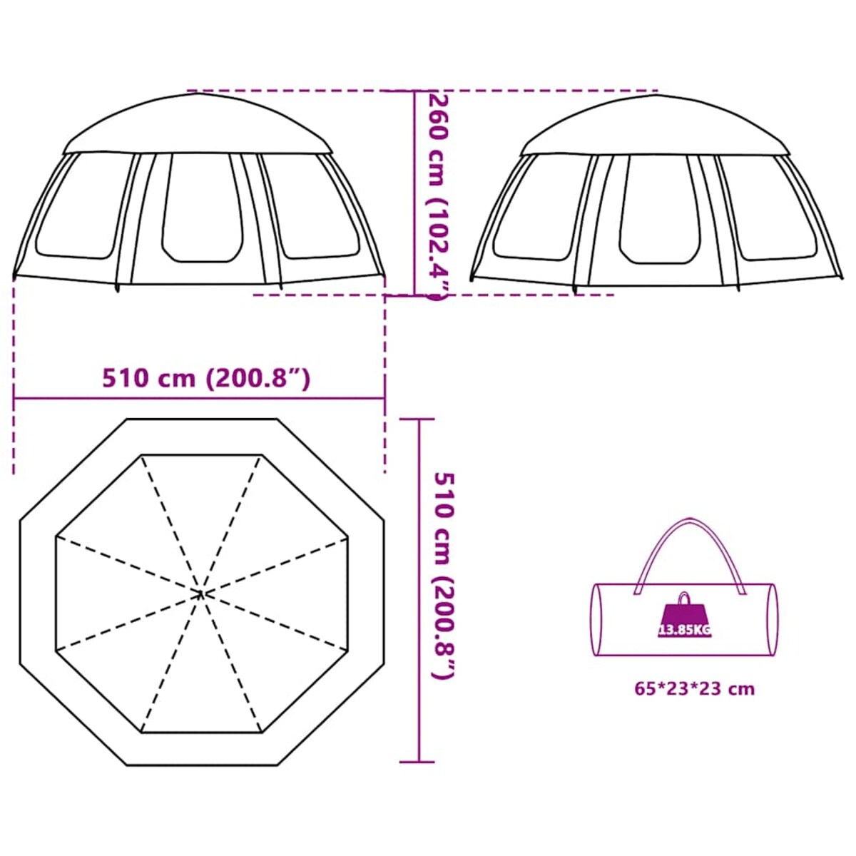 vidaXL Namiot basenowy z odpinanym tropikiem i ścianami z siatki