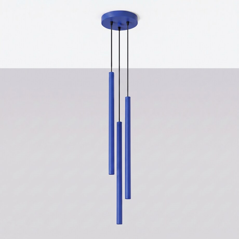 Lampa wisząca PASTELO 3P ultramaryna