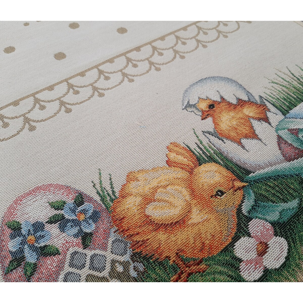 Bieżnik Wielkanocny Na Stół 40X100 Cm Dekoracyjny Ozdobny Pollito