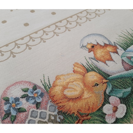 Bieżnik Wielkanocny Na Stół 40X100 Cm Dekoracyjny Ozdobny Pollito