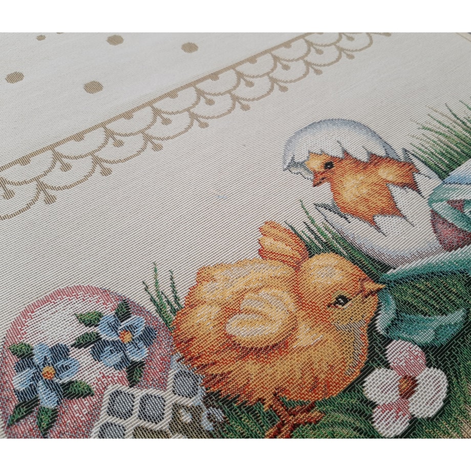Bieżnik Wielkanocny Na Stół 40X100 Cm Dekoracyjny Ozdobny Pollito