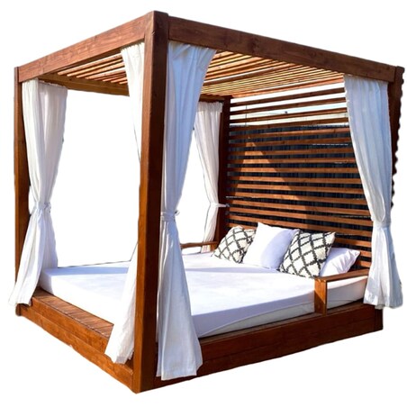 Zasłony na taras ogrodowe balkon beżowe 140x250 taśma tunel