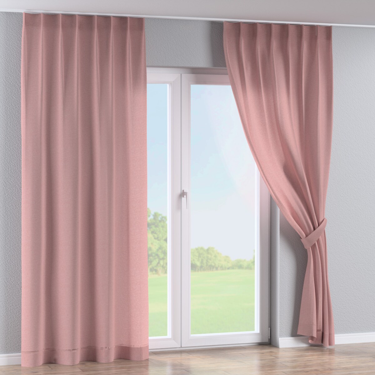 Zasłona na haczykach flex pojedynczych 130x245 czerwony melanż