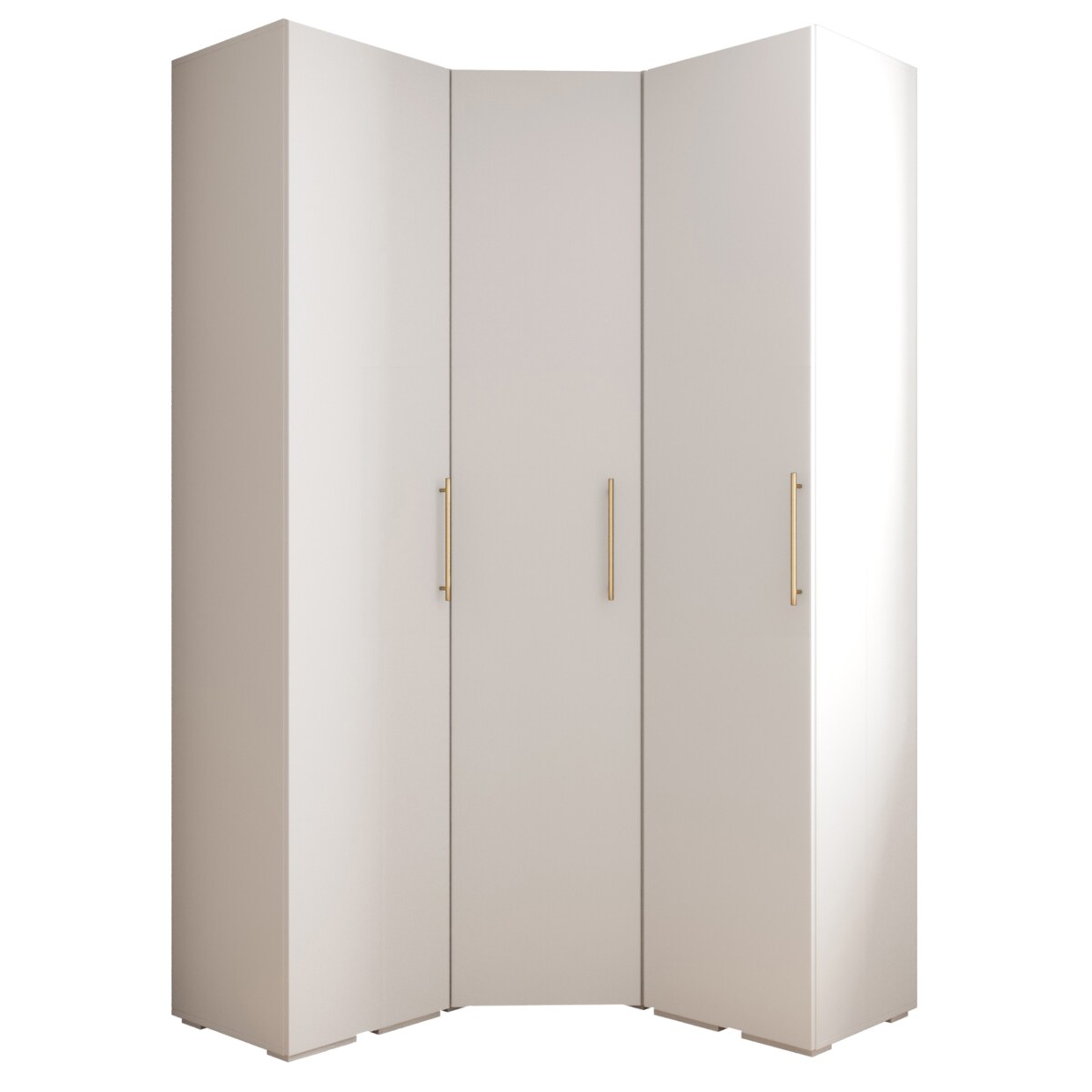 Garderoba wysoka do przedpokoju INOVA 3 Z4 biały+złoty