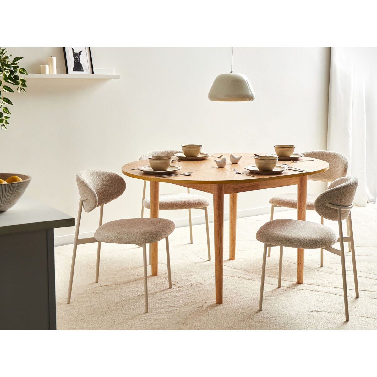 Stół do jadalni rozkładany ECHO Dąb jasny 107/137 cm 107 cm