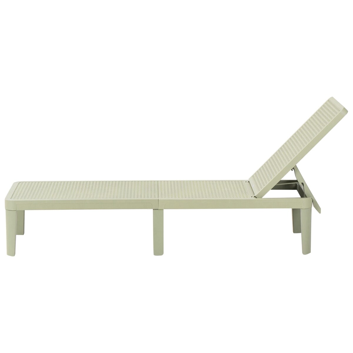 Leżak ogrodowy OSSIMO Rozkładany Materiał syntetyczny Jasnozielony