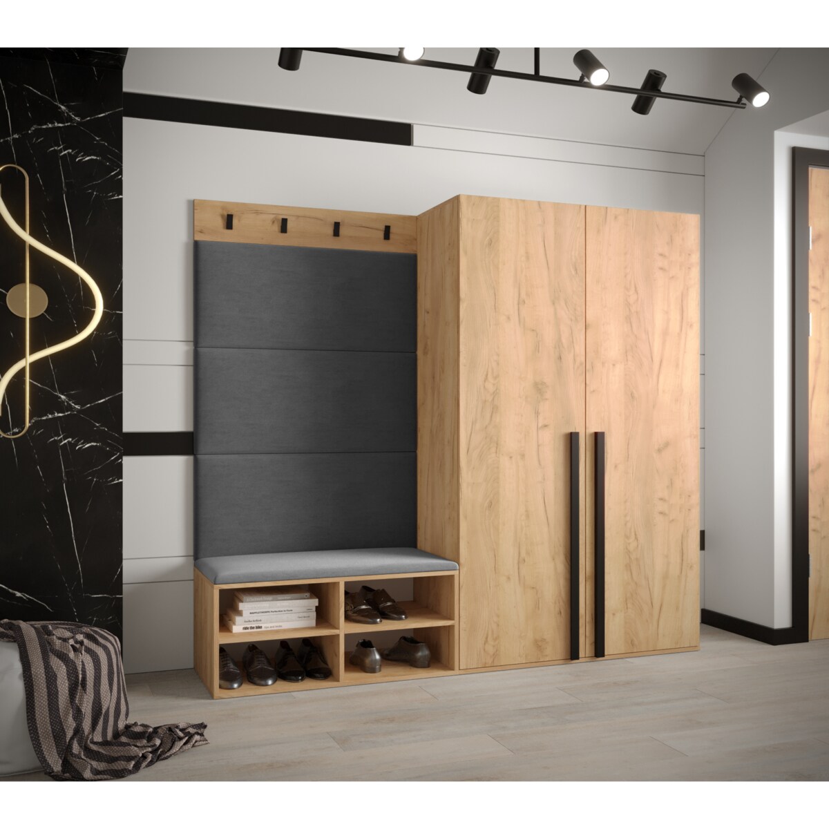 Garderoba do przedpokoju Abiks MIRO 5 craft+manila16