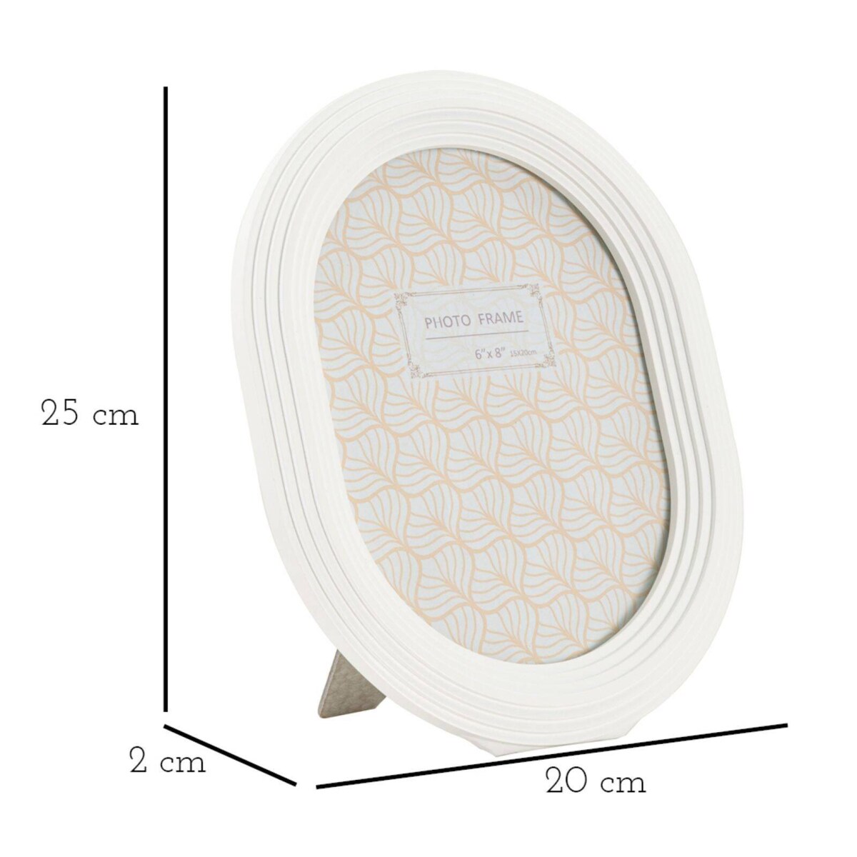 Owalna ramka ze sztukaterią, 20 x 25 cm