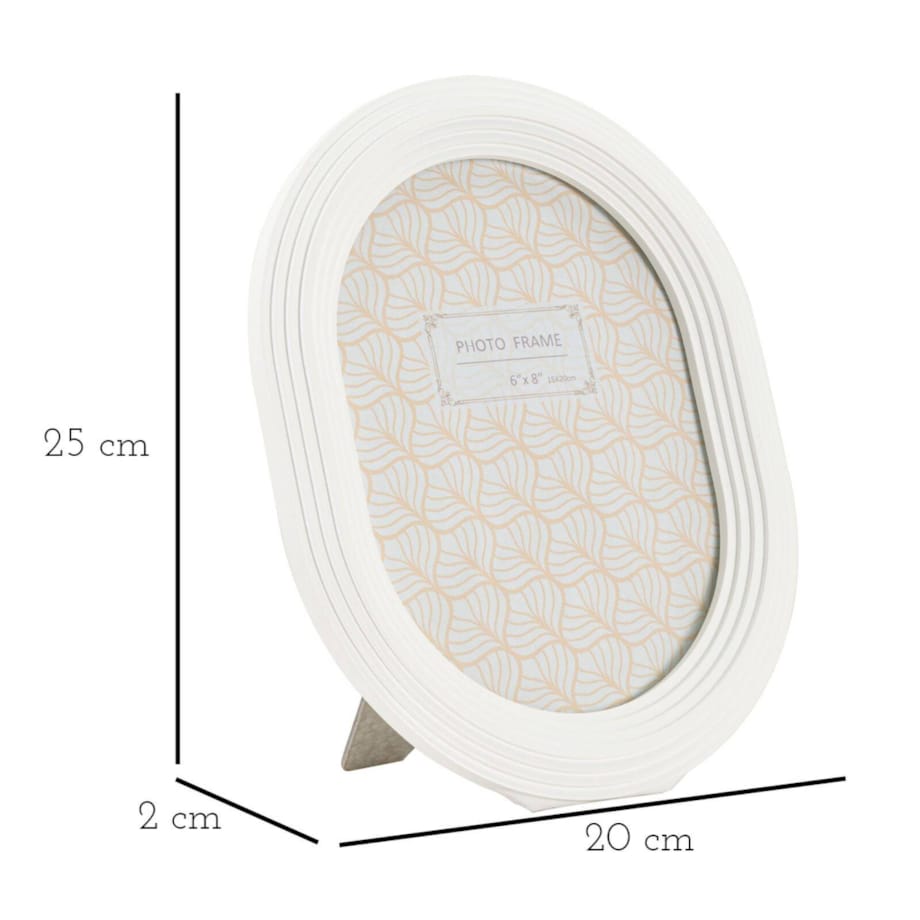 Owalna ramka ze sztukaterią, 20 x 25 cm