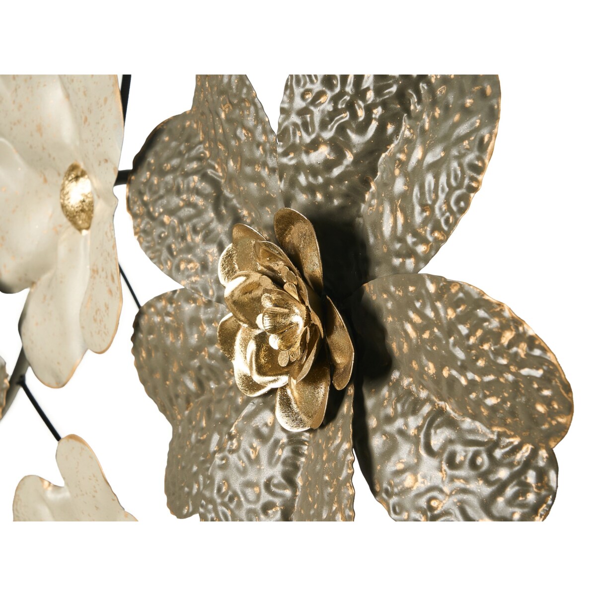 Dekoracja ścienna Kwiat LANTHANUM Metal 52 cm Beżowy
