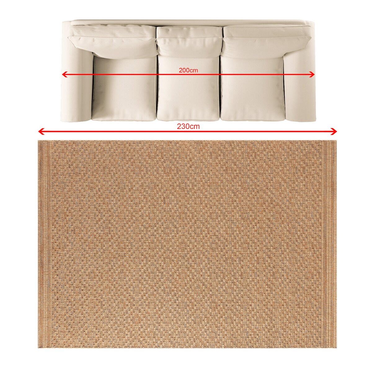 Dywan Santoro camel/multicolor 160x230 cm, 160x230 cm