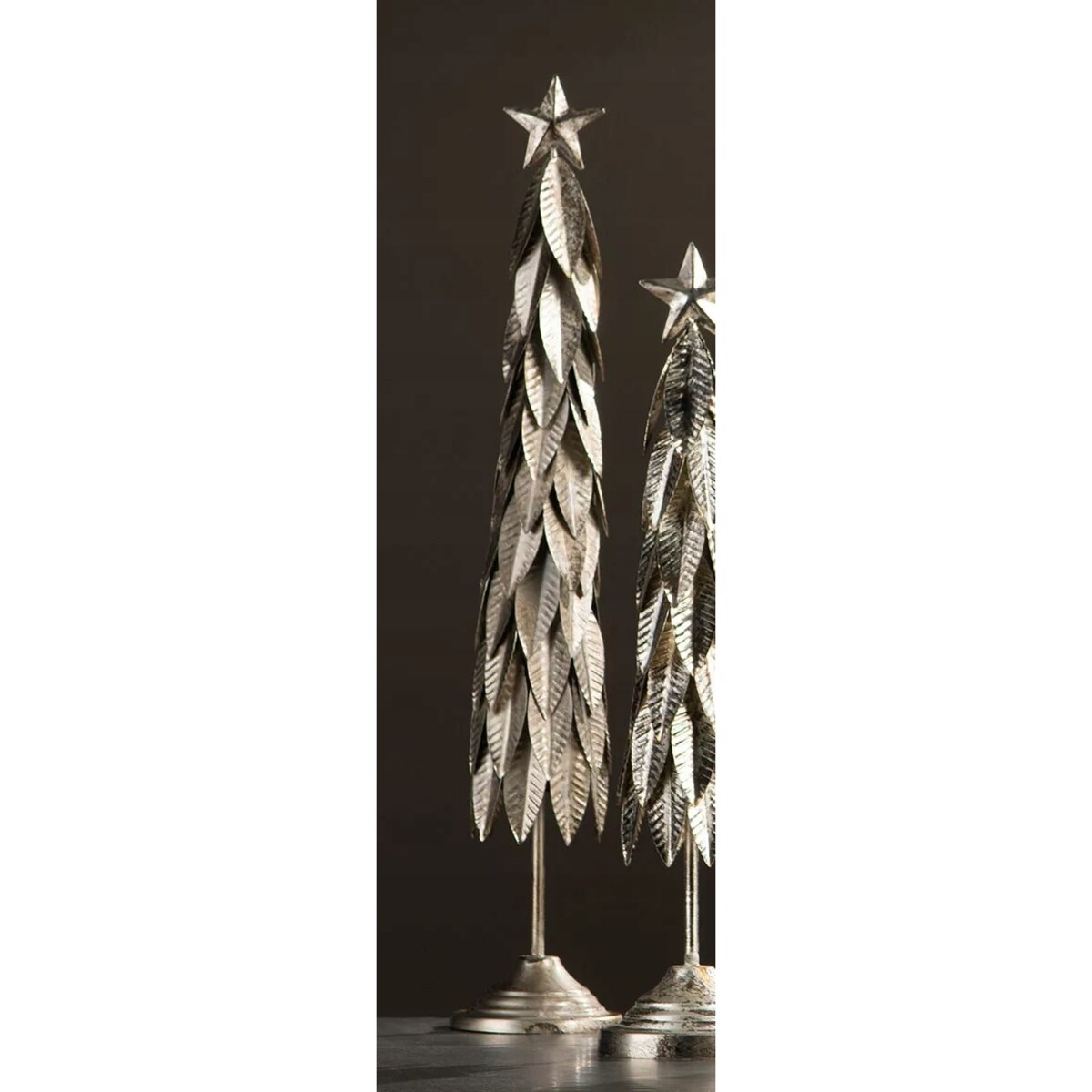 FIGURKA ŚWIĄTECZNA 80cm CHOINKA BOŻE NARODZENIE LOFT DUŻA WYSOKA SREBRNA